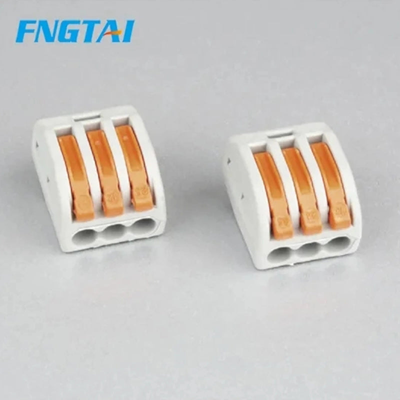 FENGTAI Pct-218 Pct218 222-418 Universal Compact Wire Connector 3 Wires Terminal Block with Lever