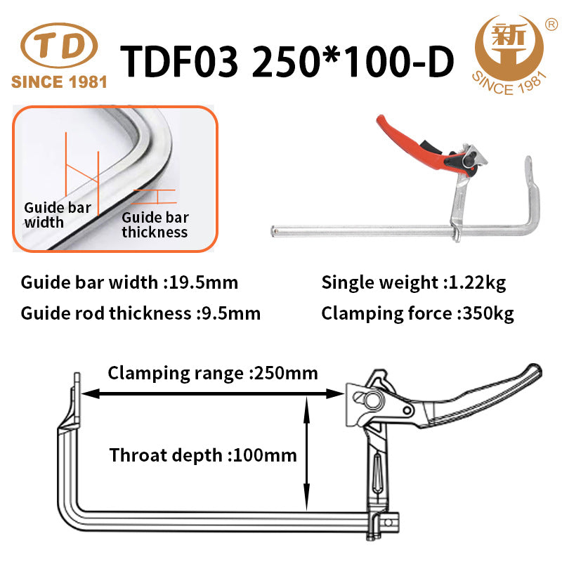 ZHONGTIANDA TDF03 Forged Ratchet Quick F Clamp