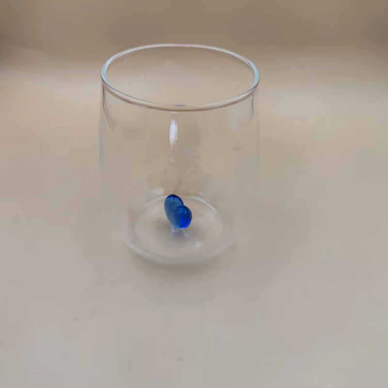 WENXIN 400ml single layer love cup (blue + pink)