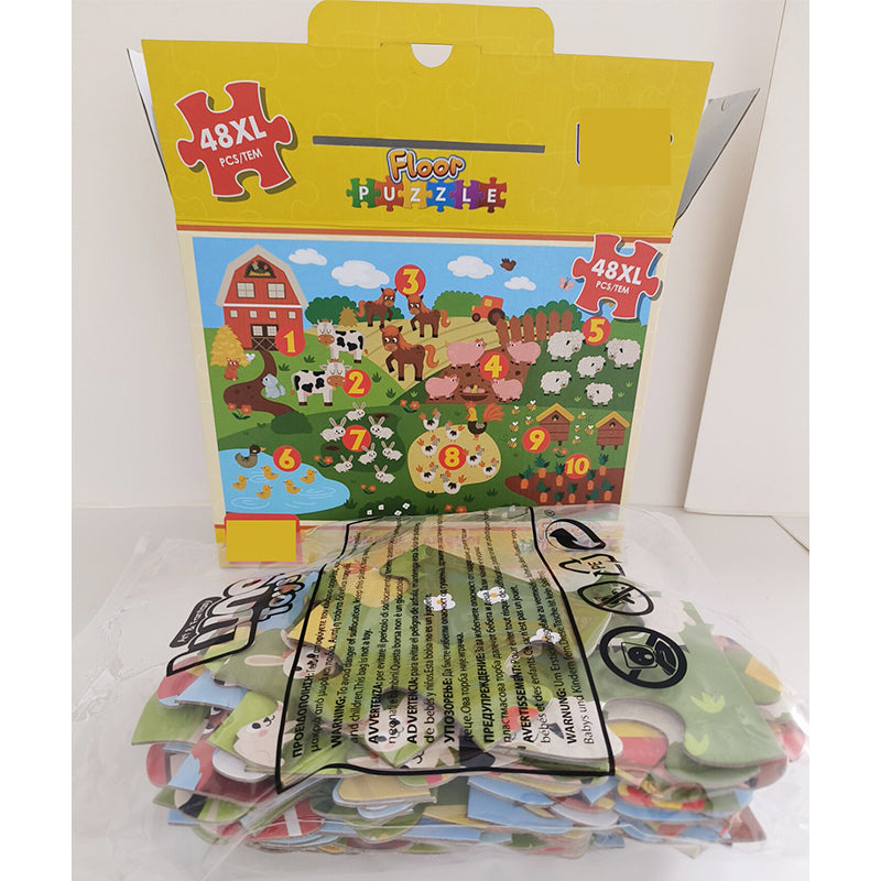 HAISHENG 48 pieces of hand-held puzzles Fun Puzzle Children's Development Intelligence Puzzle