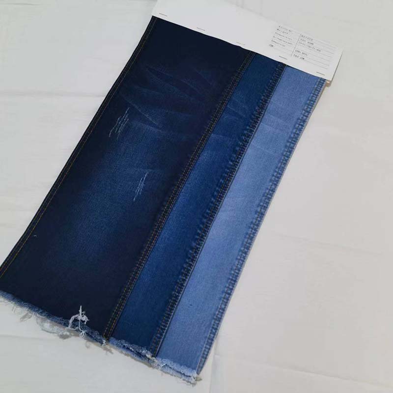 ZHENGNENGLIANG Denim fabric A21472 Denim pure cotton washed elastic denim fabric washed denim fabric