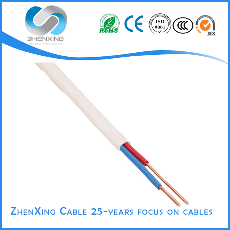 ZHENXING Copper core PVC insulated PVC sheathed flat cable Household wire soft wire sheathed wire Pure copper sheathed wire