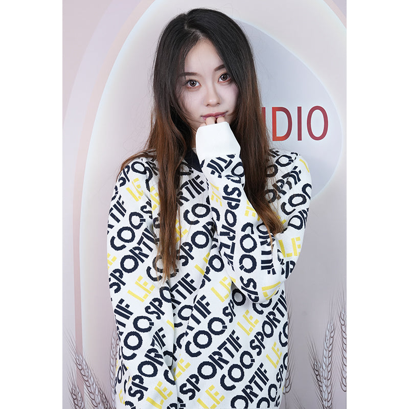 XITAI knitted garment 04 Japanese tide loose sweater round neck spring and fall models sweater thickened hoodless tops female