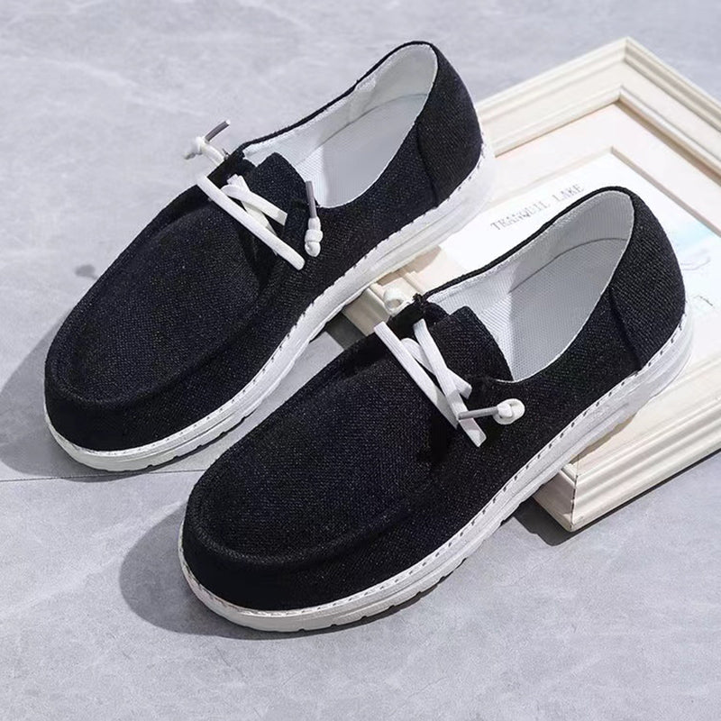 BODUODUO Canvas shoes European and American trend student Korean version versatile platform sports soft sol shoes women