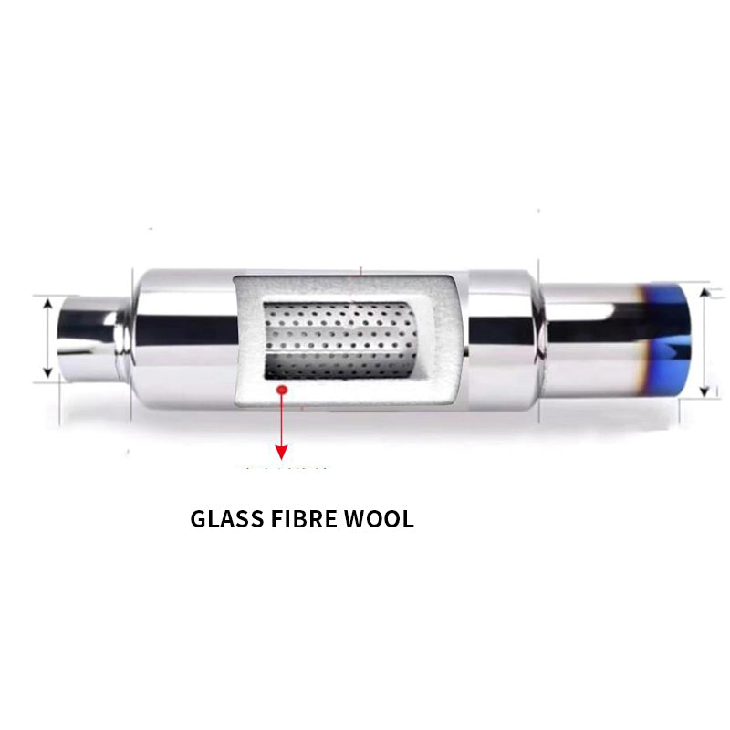 ChangXin Car Muffler Modification 50mm*127mm*101mm*470mm Automotive General Purpose inline pipe Metal fittings