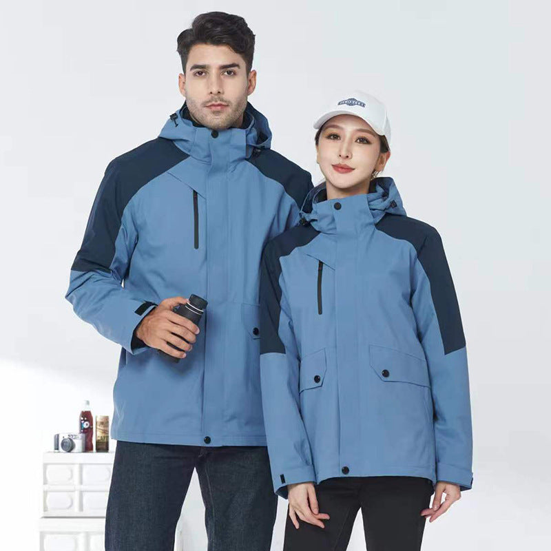 ZHENGNENGLIANG Outdoor casual jacket D23 Customized waterproof assault suit for couples, outdoor windproof jacket, outdoor detachable windproof jacket