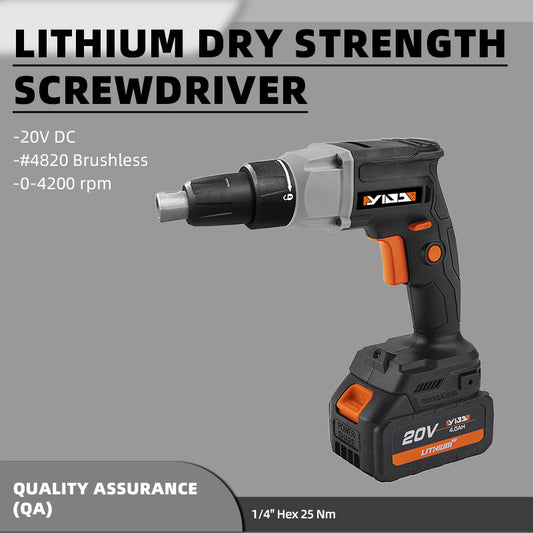 Yida Lithium dry strength screwdriver 1/4” Hex 25 Nm(Price please ask customer service)non-slip high hardness
