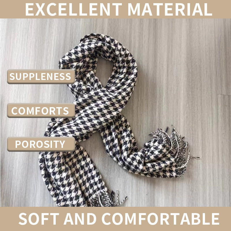 YuXiang Autumn and winter new fashion Thousand birds check cashmere with long warm scarf Scarf Knit