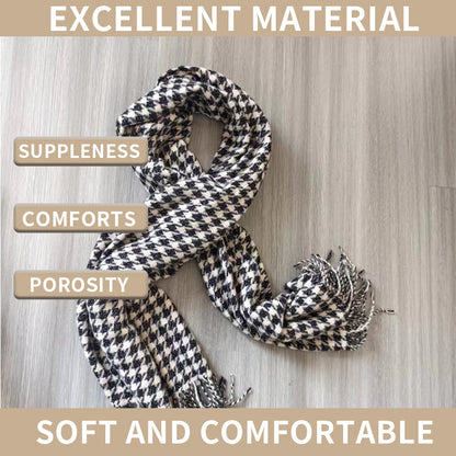 YuXiang Autumn and winter new fashion Thousand birds check cashmere with long warm scarf Scarf Knit