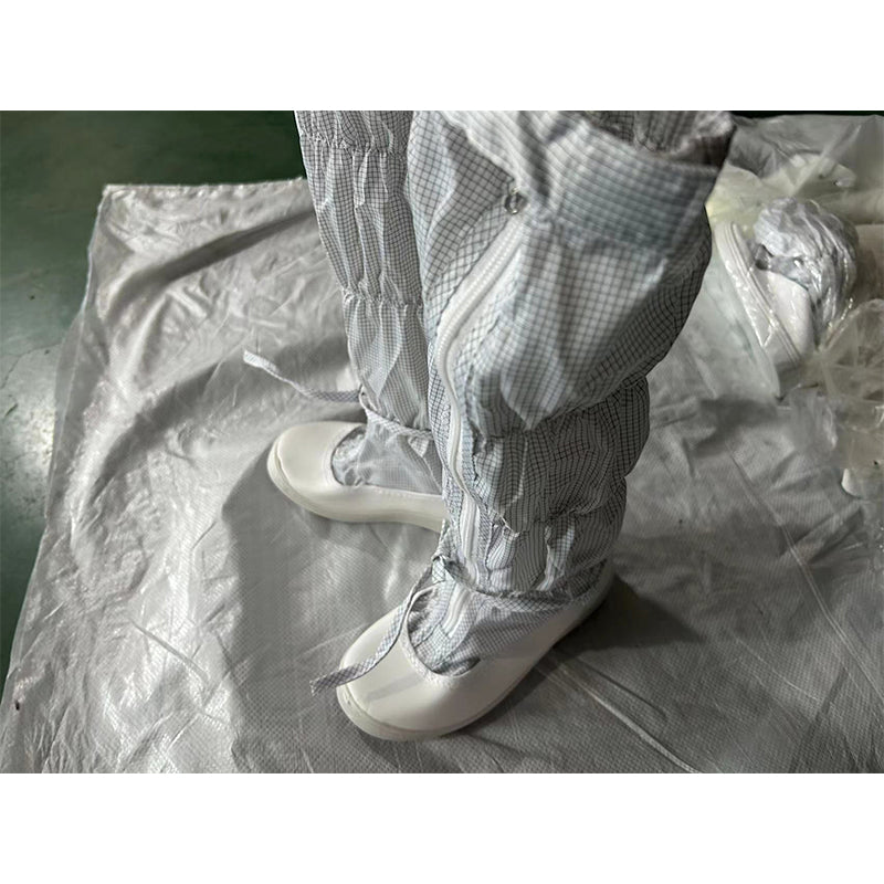 Yakewei SPU sole anti-static shoes 0.25 mesh long tube Starting batch of single size 50 pairs Size: 36-47(Ask customer service for specific details)Leather Dust-free shoes