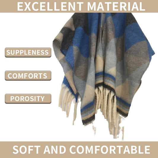 YuXiang Fall and winter fashion new mohair open shawl scarf Korean version of the outdoor warm coat Shoulder protection padded