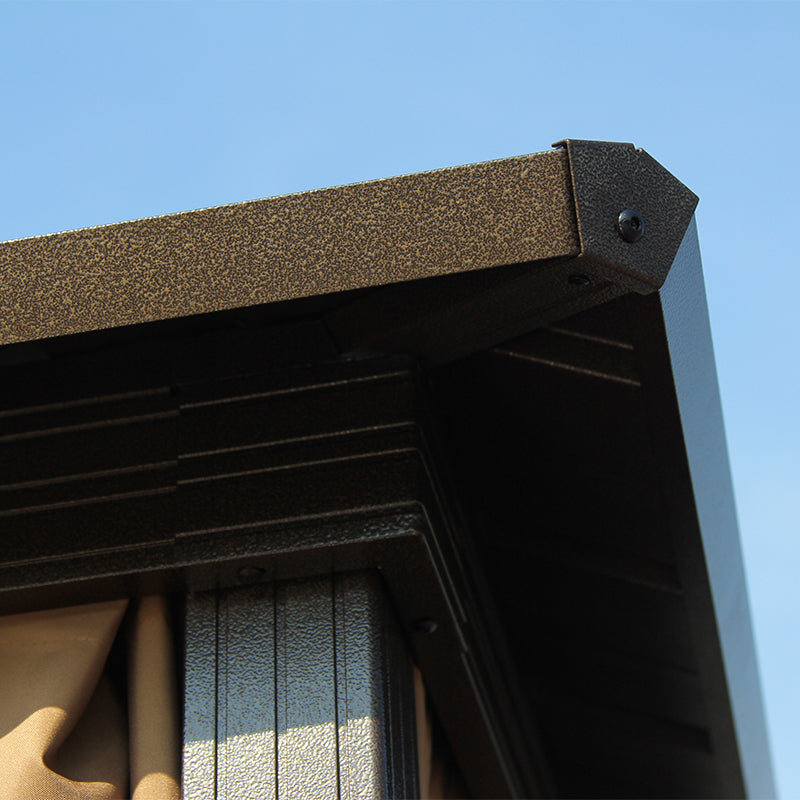 YinShiSheng Aluminium double roof canopy with galvanised sheet YS1089 3.65X4.85M(12'x16') Starting lot size 20 Four Corners Pavilion Sunshade