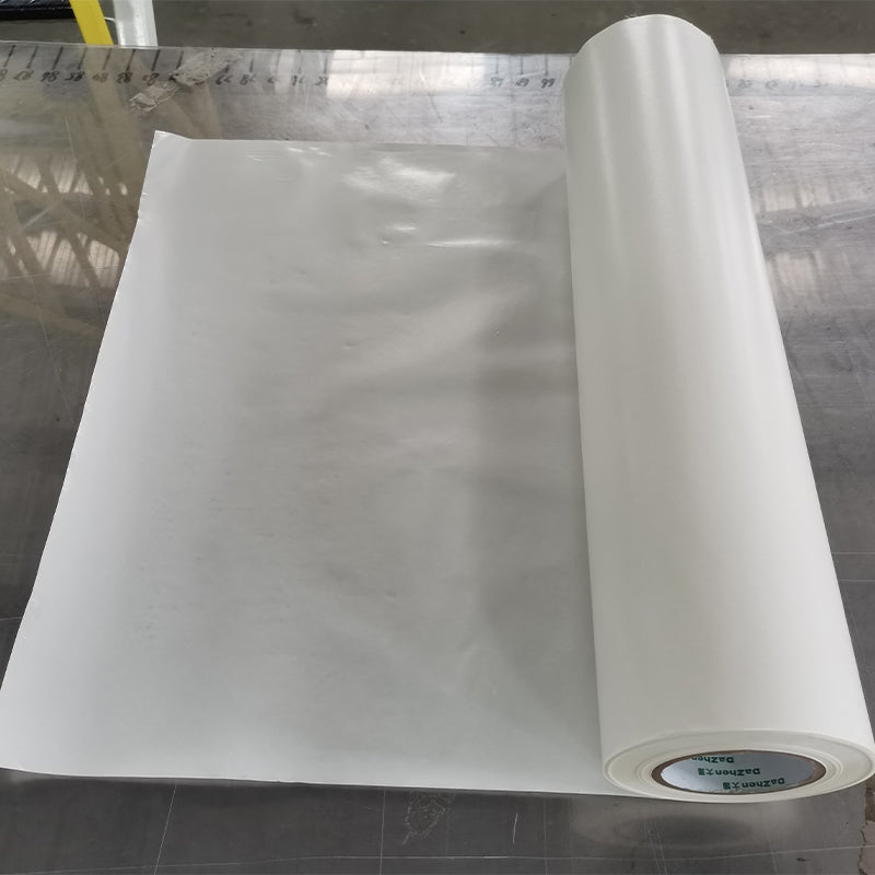 Dazhen TPU hot melt film, Spandex hot melt film, Clothing hot melt film,seamless Adhesive film, model: DZ-8385G Width: 1500MM Length: 50M Starting batch 50m Environmental protection no-seam adhesive