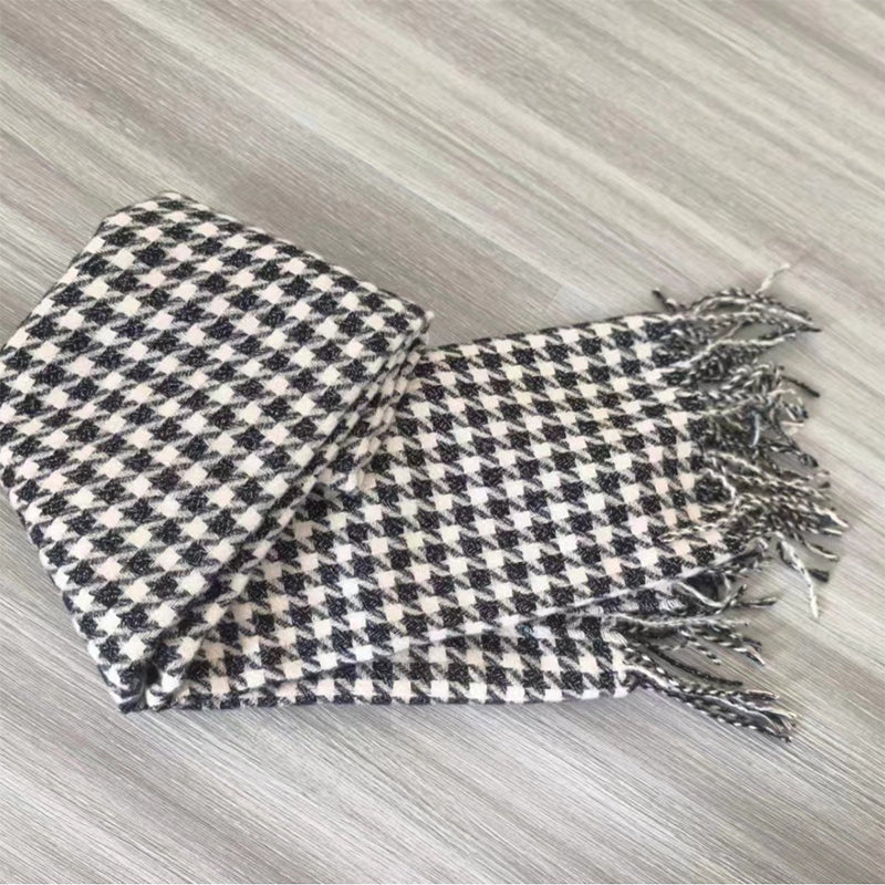 YuXiang Autumn and winter new fashion Thousand birds check cashmere with long warm scarf Scarf Knit