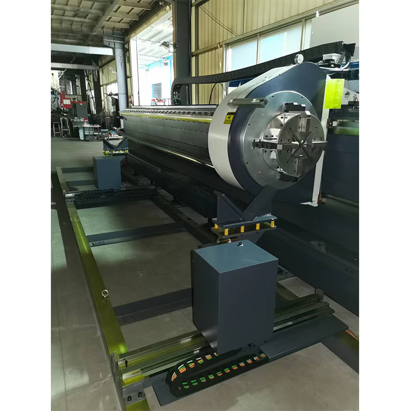 YueGe Automatic pulling three- and four-chuck heavy-duty profile cutting machine Industrial fiber laser cutting machine Laser cutting equipment for sheet metal processing