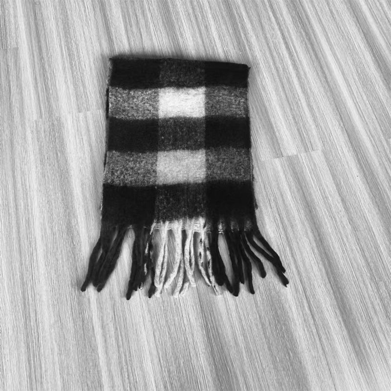 YuXiang Factory direct winter new ladies soft imitation cashmere checkered plaid scarf scarf Solid color Traveling to take pictures