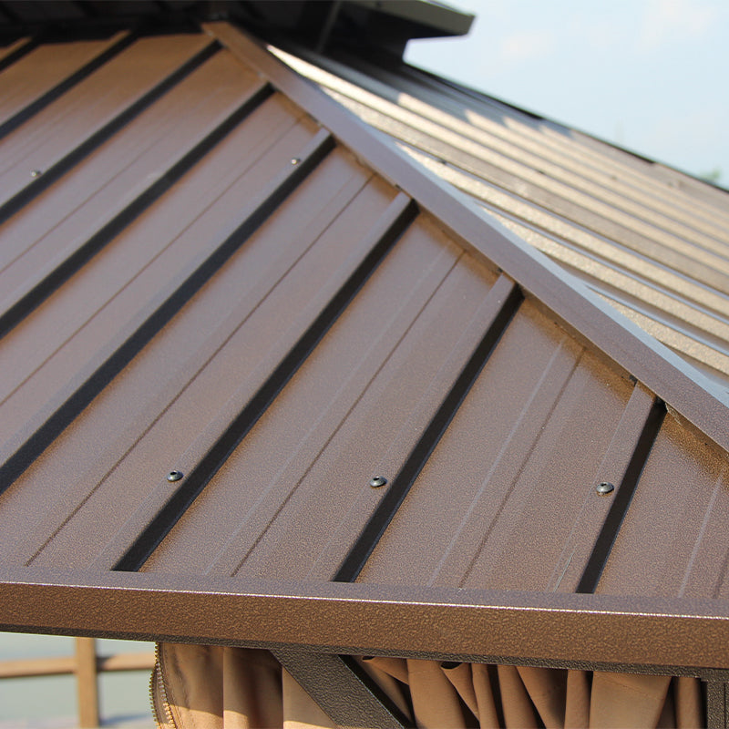 YinShiSheng Aluminium double roof canopy with galvanised sheet YS1095 3X3M(10'x10') Starting lot size 20 anti-corrosion Landscape