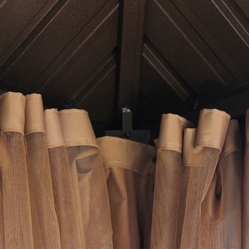 YinShiSheng Aluminium double roof canopy with galvanised sheet YS1095 3X3M(10'x10') Starting lot size 20 anti-corrosion Landscape