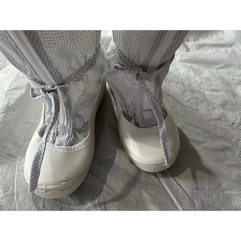 Yakewei SPU sole anti-static shoes 0.25 mesh long tube Starting batch of single size 50 pairs Size: 36-47(Ask customer service for specific details)Leather Dust-free shoes