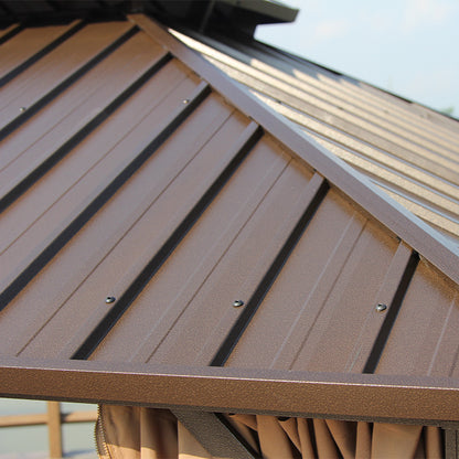 YinShiSheng Aluminium double roof canopy with galvanised sheet YS1090 3.65X6M(12'x20') Starting lot size 20 Patios Modern