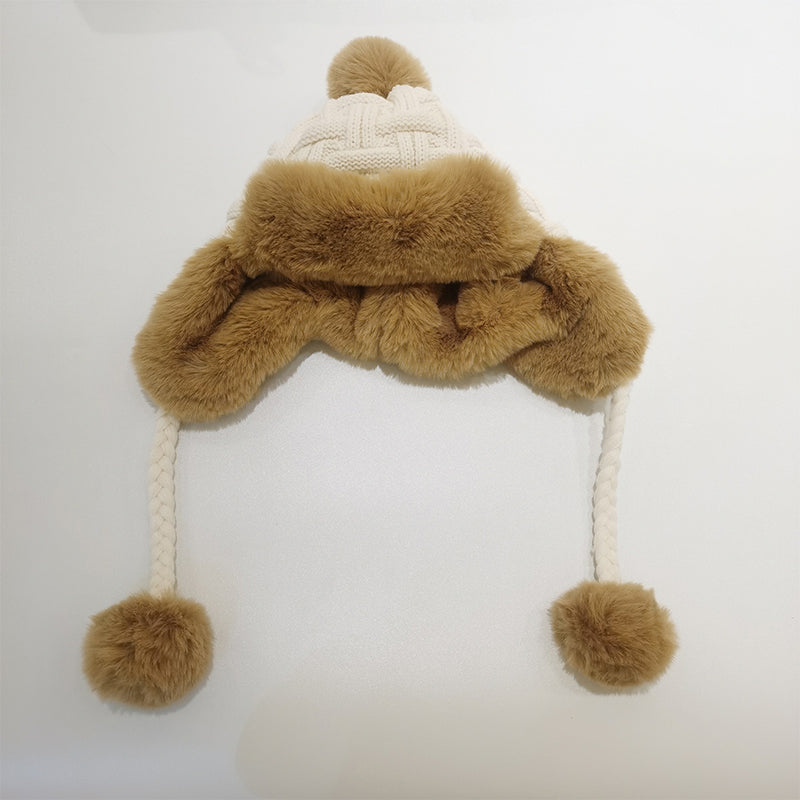 YuXiang Hat winter wool Thunderbolt hat Korean cycling windproof winter warm ear protection thickened velvet cold Cotton cap Ear protection cap Big head circumference furry