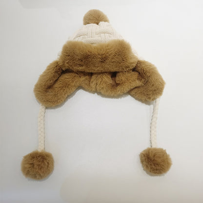 YuXiang Hat winter wool Thunderbolt hat Korean cycling windproof winter warm ear protection thickened velvet cold Cotton cap Ear protection cap Big head circumference furry