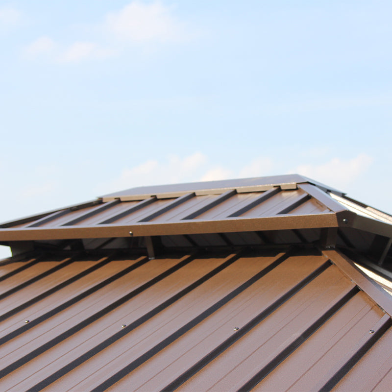 YinShiSheng Aluminium double roof canopy with galvanised sheet YS1096 3X3.65M(10'x12')Starting lot size 20 Pergola Outdoor