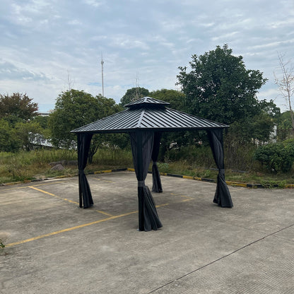 YinShiSheng Aluminium double roof canopy with galvanised sheet YS1095 3X3M(10'x10') Starting lot size 20 anti-corrosion Landscape