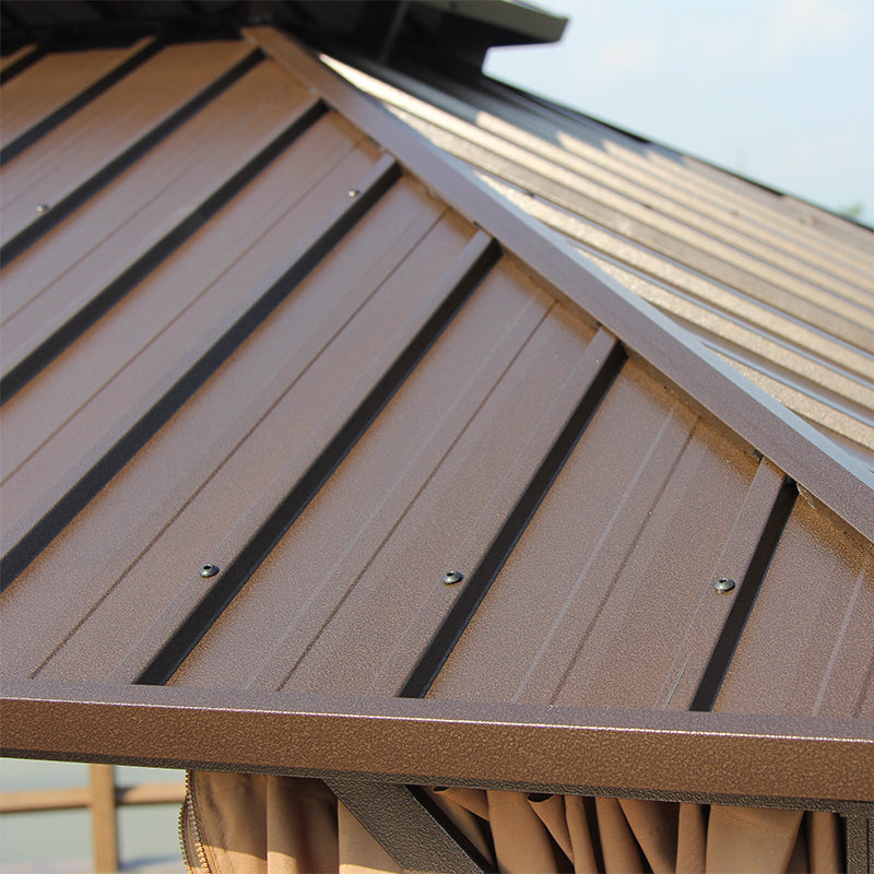 YinShiSheng Aluminium double roof canopy with galvanised sheet YS1098 3.65X3.65M(12'x12') Starting lot size 20 Aluminium Alloy New Chinese Style