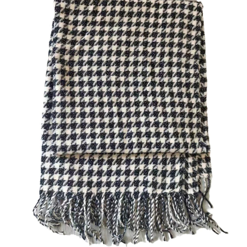 YuXiang Autumn and winter new fashion Thousand birds check cashmere with long warm scarf Scarf Knit