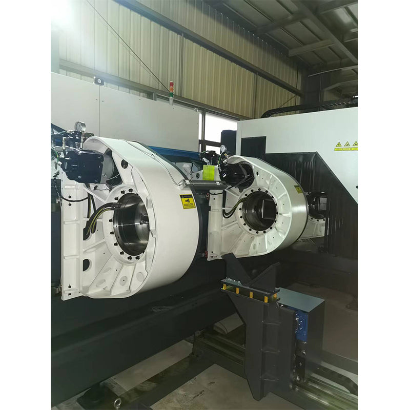 YueGe Automatic pulling three- and four-chuck heavy-duty profile cutting machine Industrial fiber laser cutting machine Laser cutting equipment for sheet metal processing