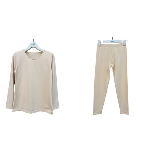 AB Class 7A Antibacterial soothing stretch cotton crew-neck set for women Starting batch 200  Thermal underwear autumn and winter