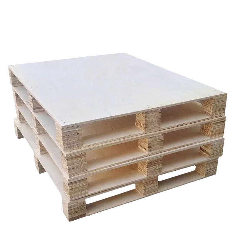 XiongCan Fumigation-free wooden pallet Plywood fumigation-free pallet TianZi cardboard export wooden pallet logistics turnover warehousing two sides four sides into the fork pallet(Price please ask customer service)Logistics pallet Anti-corrosion